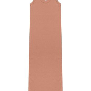 Vestido Longo em Ribana Marrom