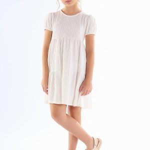 Vestido Malha Corrente Bege