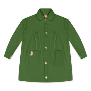 Vestido Manga Longa Infantil Feminino Verde