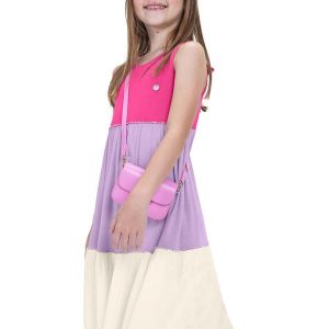 Vestido Midi Infantil Rosa