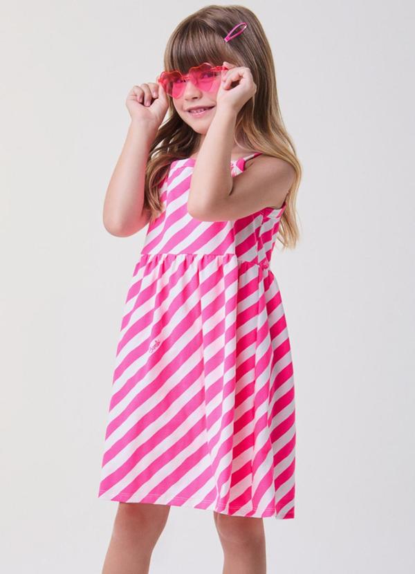 Vestido Pink Listrado Rosa