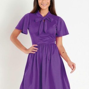 Vestido Roxo com Amarração