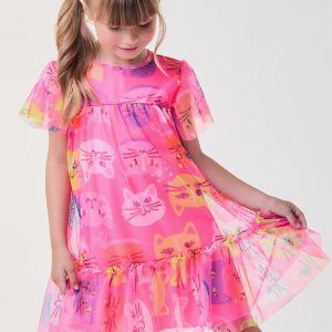 Vestido de Tule Pink de Gatinhos Pink
