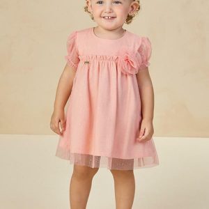 Vestido em Tule Brilho Rosa