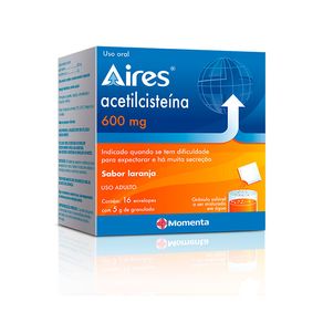 Aires Acetilcisteína 600mg 16 Envelopes Momenta Farma