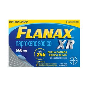 Analgésico Flanax XR 660mg 8 Comprimidos Revestidos de Liberação Prolongada