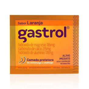 Antiácido Gastrol Pó Efervescente Sabor Laranja Sachê 5g