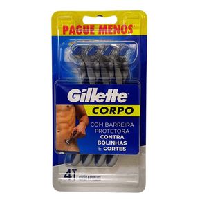 Aparelho de Depilação Descartável Gillette Corpo 4 Unidades
