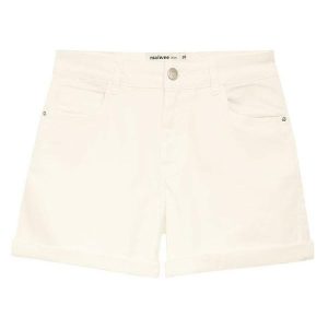 Bermuda Feminina Comfort em Sarja Off White