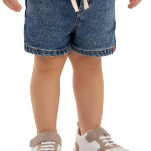 Bermuda Infantil Menino Jeans Moletom Azul