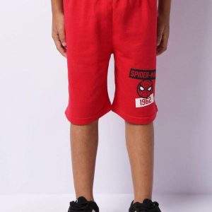 Bermuda Infantil Moletinho Homem Aranha Vermelho