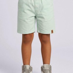 Bermuda Infantil Reta Algodão com Bolsos Verde