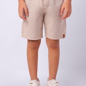 Bermuda Infantil Reta com Bolsos Bege