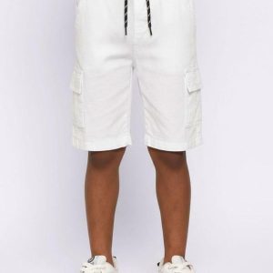 Bermuda Infantil Sarja Cargo Branca