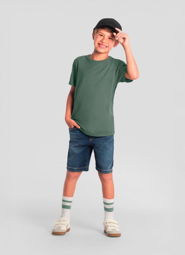 Bermuda Jeans Infantil Menino Azul