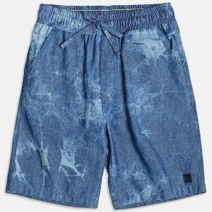 Bermuda Jeans Tie Dye Azul
