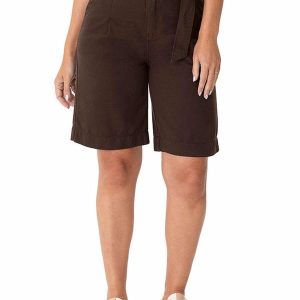 Bermuda Jorts em Sarja Marrom Escuro