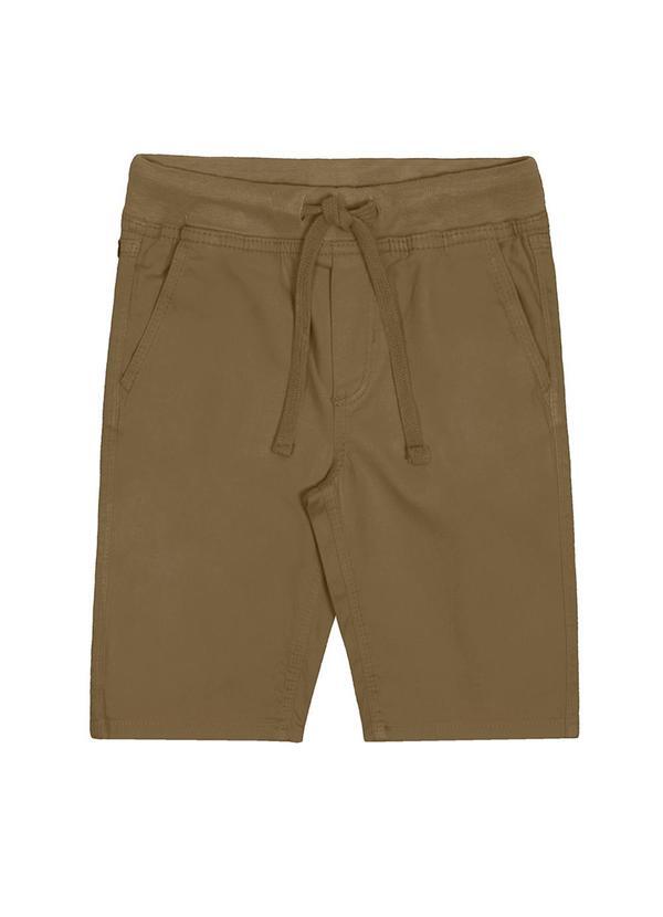 Bermuda Sarja Menino com Elasticidade Marrom