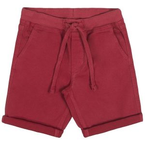 Bermuda Sarja Menino com Elasticidade Vermelho