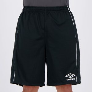 Bermuda Umbro Goleiro Shelter Preta e Branca
