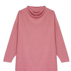 Blusa Ampla em Malha Térmica Plus Rosê
