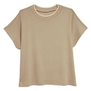 Blusa Ampla em Moletinho Plus Areia