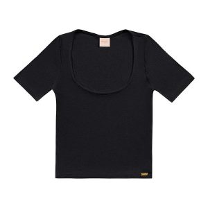 Blusa Decote Quadrado Basic Preto