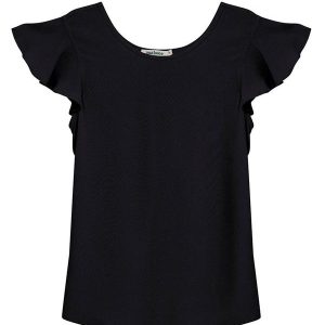 Blusa Evasê em Viscose Preto