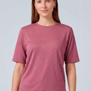 Blusa Feminina 100% Poliéster Básica Rosa