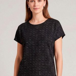 Blusa Feminina Básica Manga Curta Preto