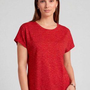 Blusa Feminina Básica Manga Curta Vermelho