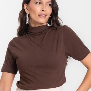 Blusa Feminina Cotton Leve Marrom
