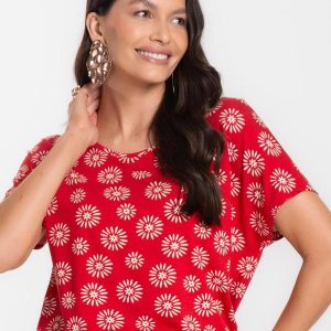 Blusa Feminina Estampada Vermelho