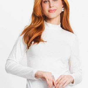 Blusa Feminina Gola Alta Bege