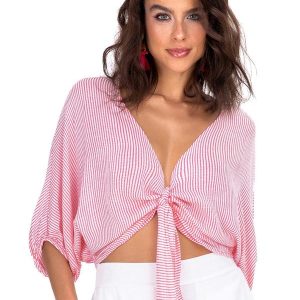 Blusa Feminina Manga 3/4 Rosa