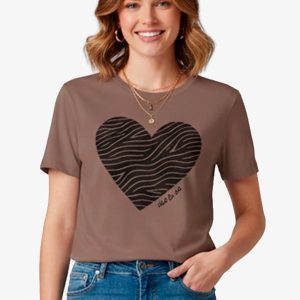 Blusa Feminina Manga Curta Marrom