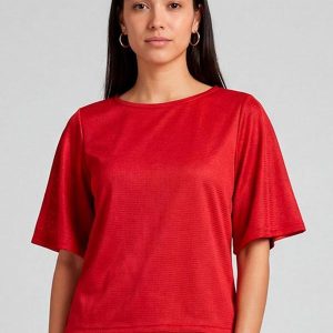 Blusa Feminina Manga Gôde Ampla Vermelho
