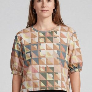 Blusa Feminina Manga com Volume Punho Rosa