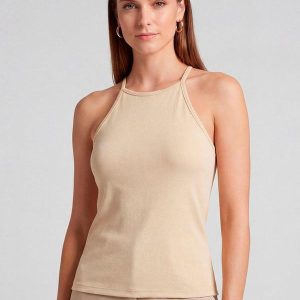 Blusa Feminina com Cava Americana Amarelo