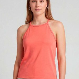 Blusa Feminina com Cava Americana Laranja