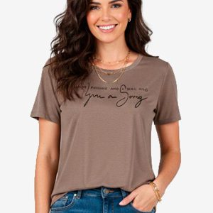Blusa Feminina em Viscotricot Marrom