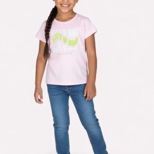 Blusa Infantil Menina Decote Redondo Rosa
