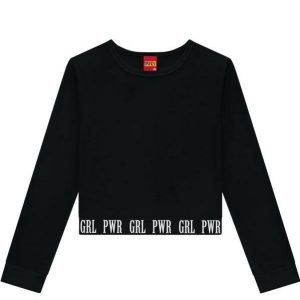 Blusa Infantil MeninaPreto
