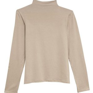 Blusa Justa em Malha Areia