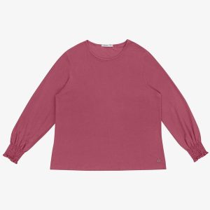 Blusa Manga Longa Lastex Plus Size Vermelho