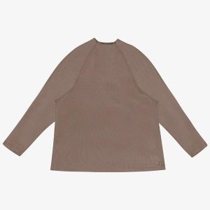 Blusa Manga Longa Plus Size Marrom