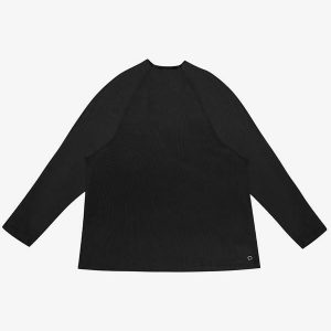 Blusa Manga Longa Plus Size Preto