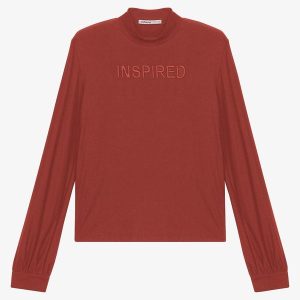 Blusa Manga Longa Viscose Laranja