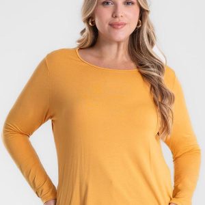 Blusa Manga Longa Viscotorcion Amarelo