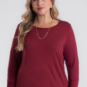 Blusa Manga Longa Viscotorcion Vermelho